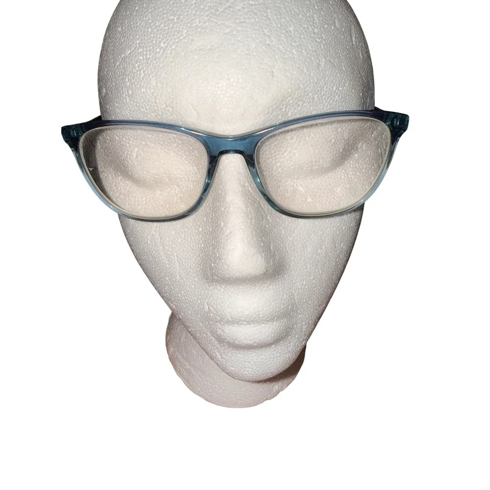 Calvin‎ Klein Womens Teal Blue Eyeglass FRAMES ONLY Metal Temple Frames CK Logo